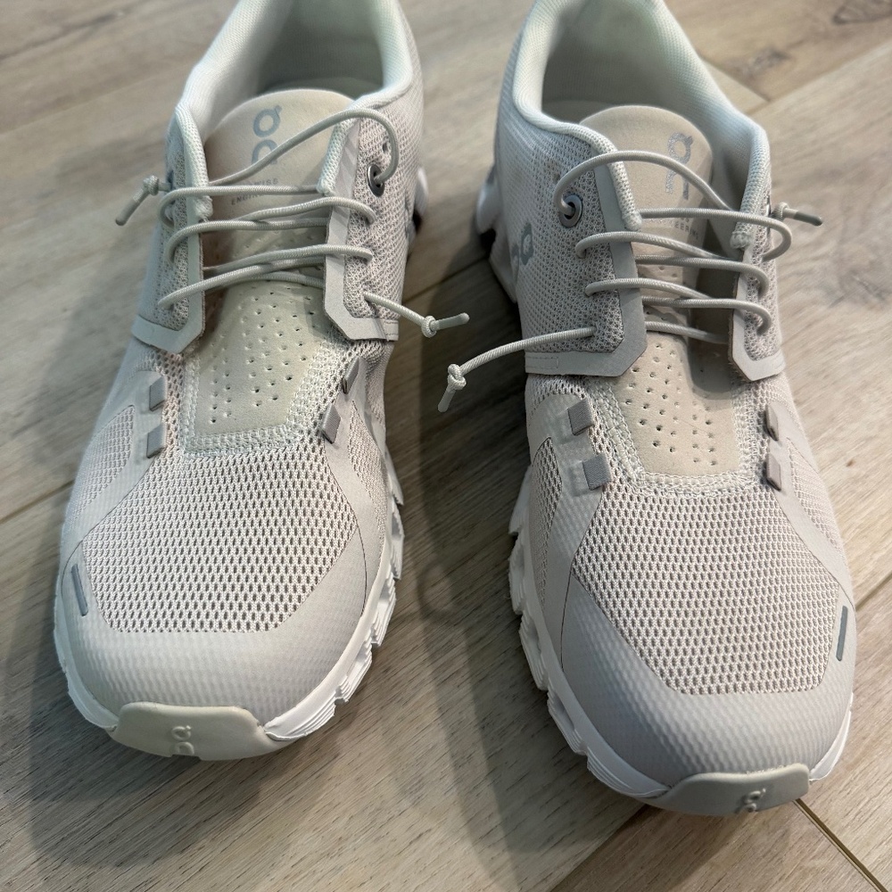 On cloud women white shoes